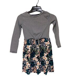Carters Kid Girls Long Sleeve Striped & Floral‎ Dress Size 7 Child